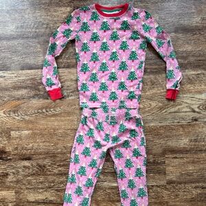 Girls mini Boden glow in the dark Christmas tree pajamas size 11 years